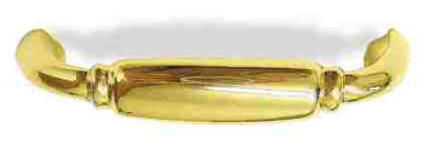 3" Stylish Pull Polished Brass