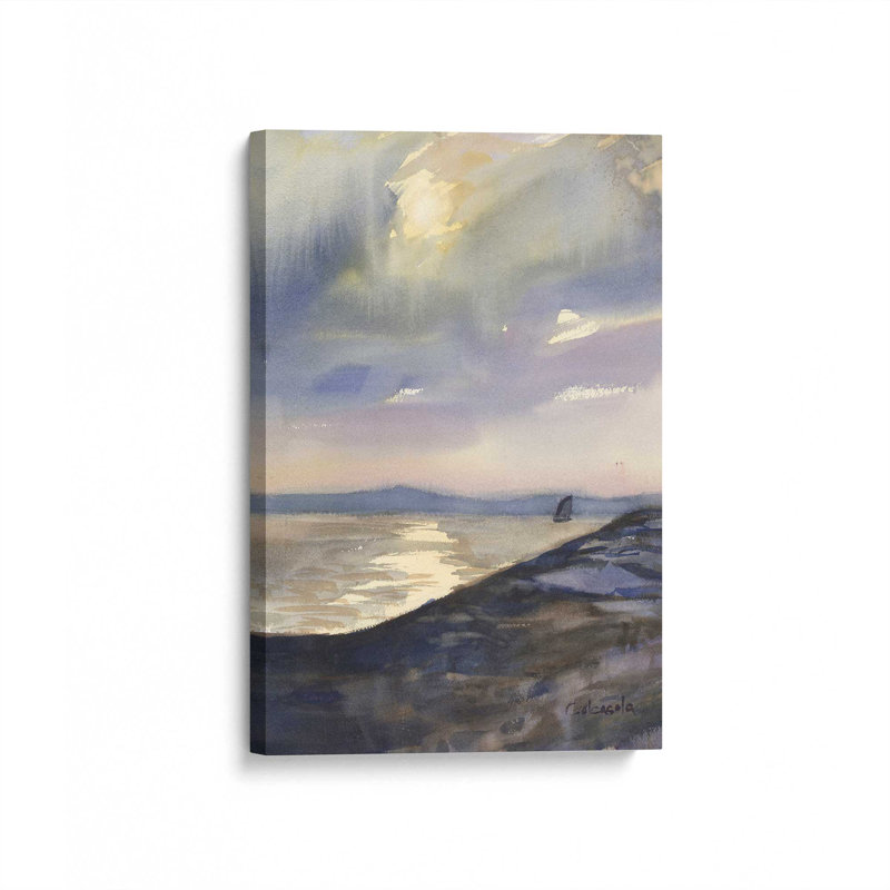 «Evening Sail» par Stephen Calcasola, reproduction d'art sur toile, H 12 po x l 8 po, Toile tendue, Ne s’applique pas