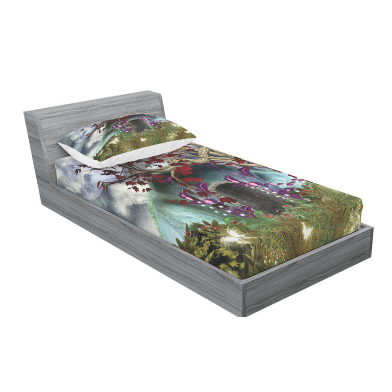 Forest Microfiber Sheet Set, Twin Sheet Set + Fitted Sheet + 1 Pillowcase