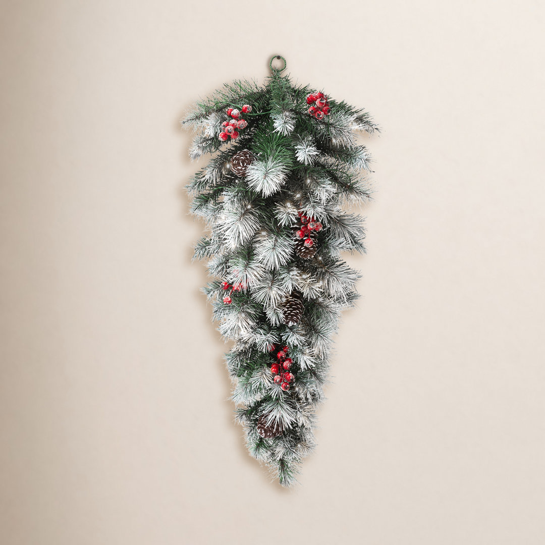 Heyder Pre-Lit Swag with 50 Warm Lights & Clear/White Lights The Holiday Aisle®