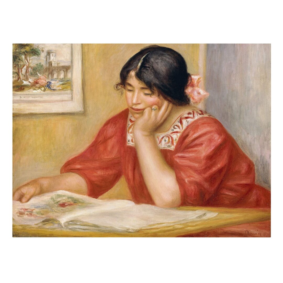 Leinwandbild Leontine beim Lesen von Auguste Renoir