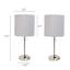 Ensemble de 2 lampes de table en or rose avec prise de charge et abat-jour tambour-1255787097-1255787102