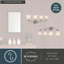 Koepp Traditional Bathroom Vanity Lighting Fixture, Bell Glass Shade, Dimmable, LED Compatible, Reversible Over The Mirror Mounted Steel Wall Sconce-1007777094-1007777099