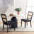 19'' H Leather Upholstered Armchair-370296029