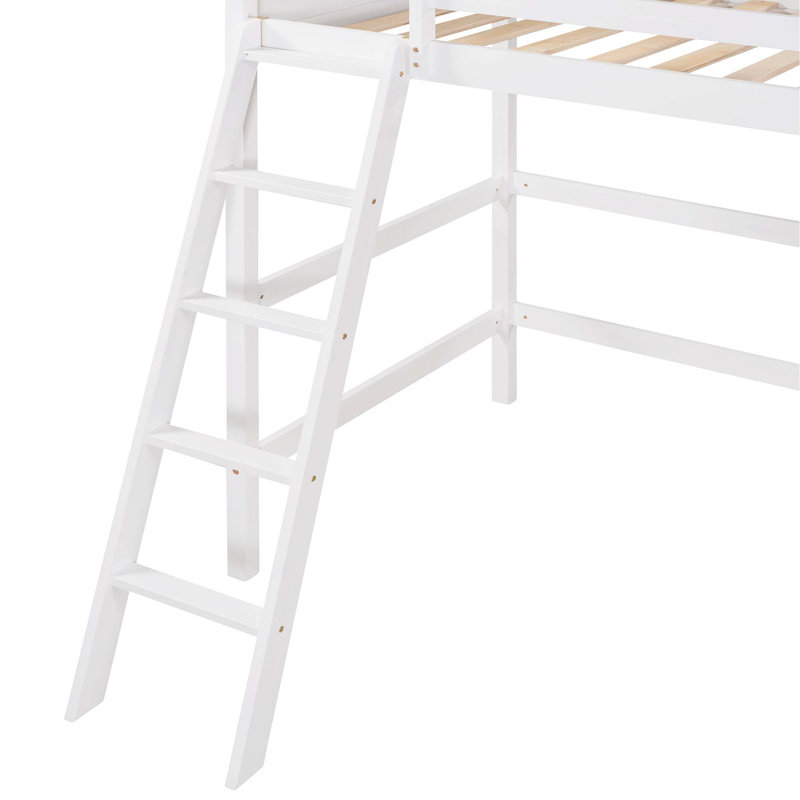 Jacqulyne Solid Wood Platform Bed, White