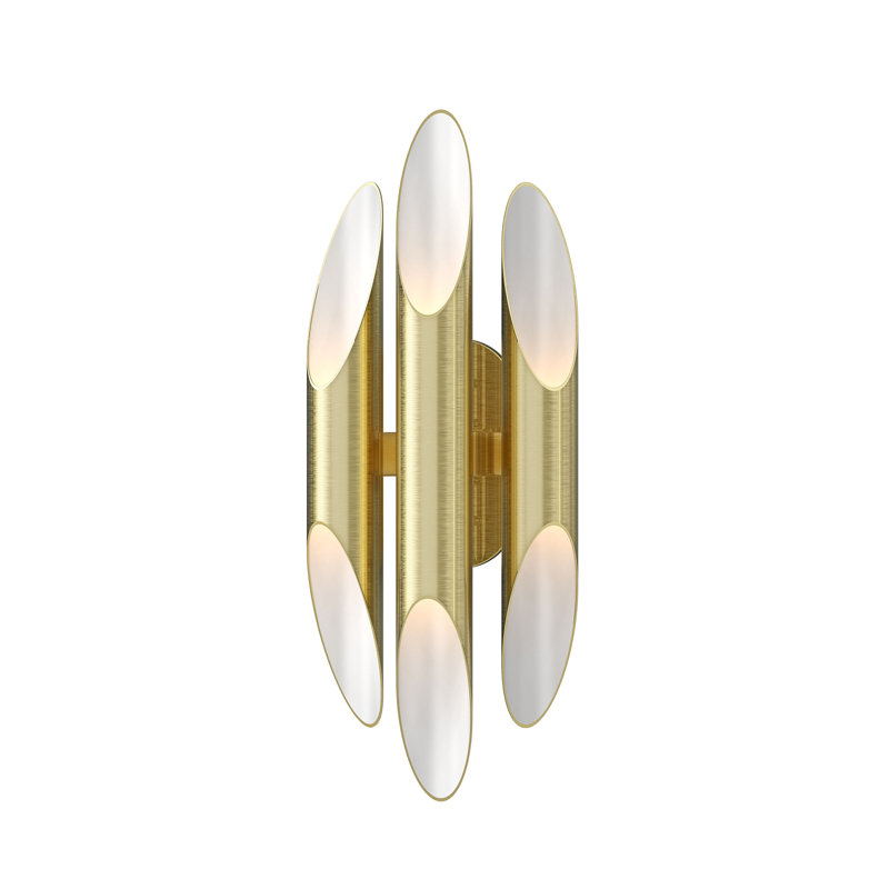 Chimes 6 - Light LED Wallchiere, Satin Brass