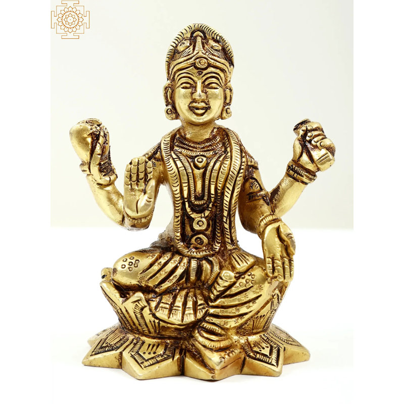 3" Small Brass Bala Sundari Idol – Handmade Tripura Sundari Youthful Goddess Statue for Spiritual Home Altar & Protection