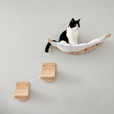 Wall Mounted Cat Hammock & 2 Steps