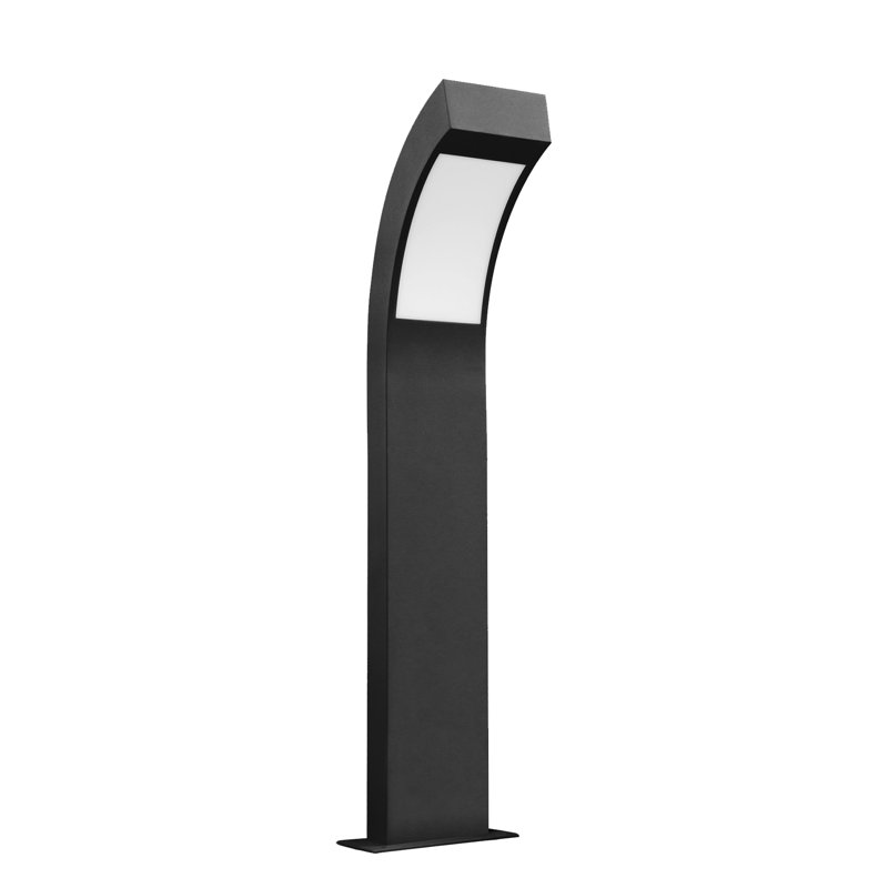 Éclairage de sentier extérieur à lumière DEL de conception européenne moderne, H 23,60 po x l 7,50 po x P 4,7 po, gris