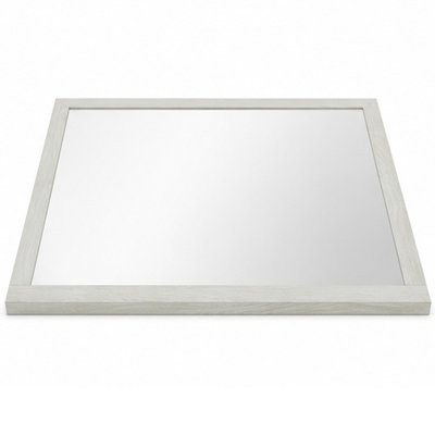 Miroir de commode Jisa, forme rectangulaire, conception encadrée, bois beige 38 x 50