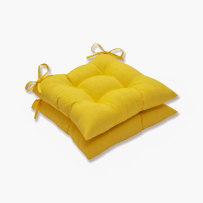 Amarina Outdoor 5'' Dining Chair Cushion, Yellow