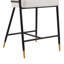 Tabouret de comptoir rembourré de 26 po de hauteur avec structure en métal (ensemble de 2)-456749592