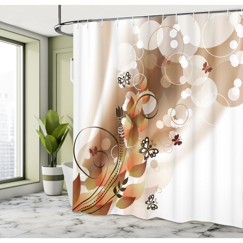 Ensemble de rideau de douche + crochets, H 70 po x l 69 po