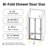 Frameless Bifold Shower Door Matte Black, 1/4" Tempered Glass, Adjustable Width-124791601