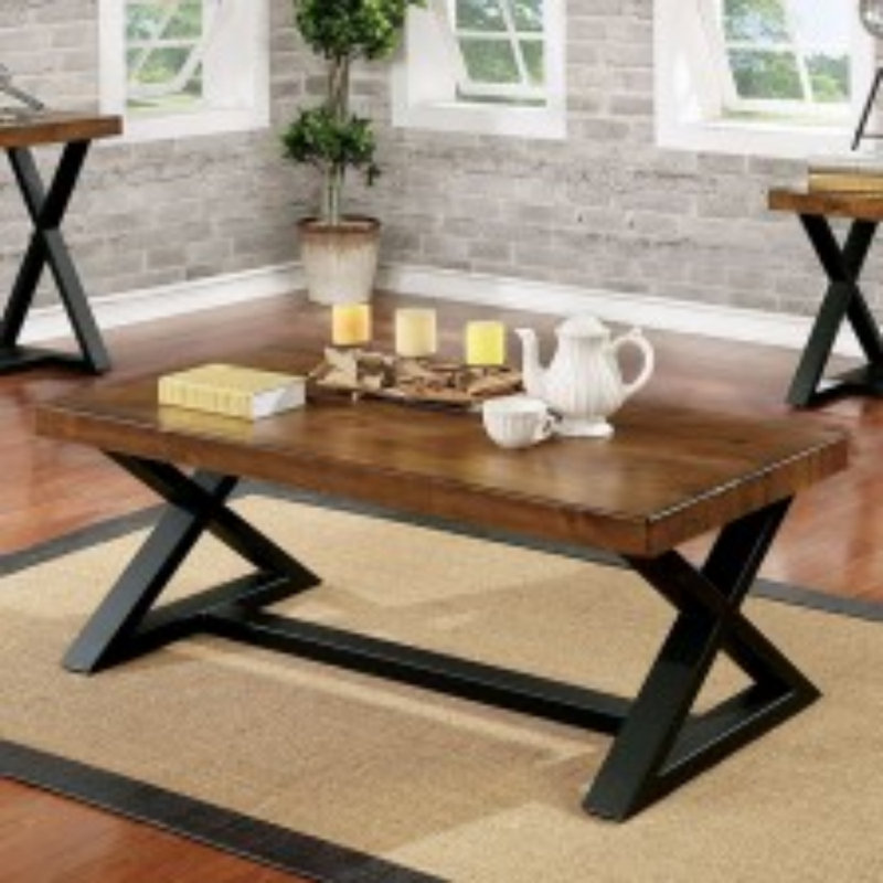 Ledya Solid Wood Top Coffee Table