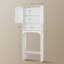 Rangement au-dessus de la toilette avec armoires supérieures et tablettes ouvertes Dharmraj-124581907