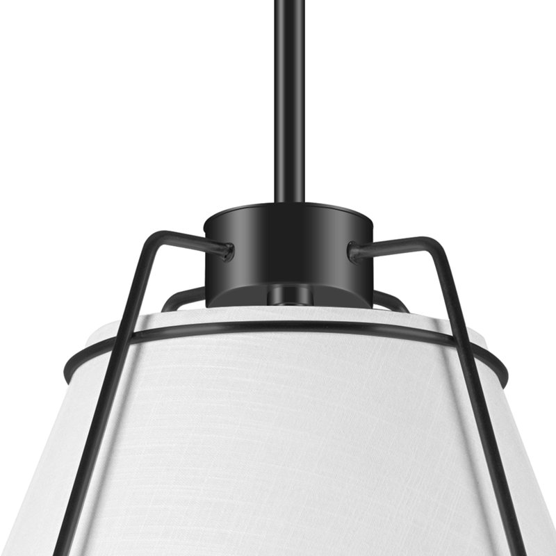Abat-jour lustre en métal 1 lumière Leibuy, Noir, noir, noir, noir