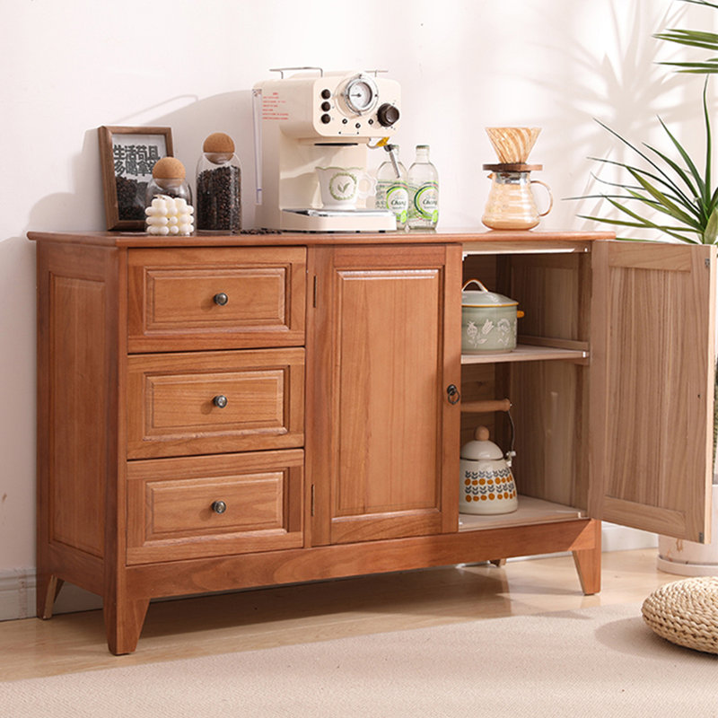 Armoire de rangement moderne minimaliste en noyer