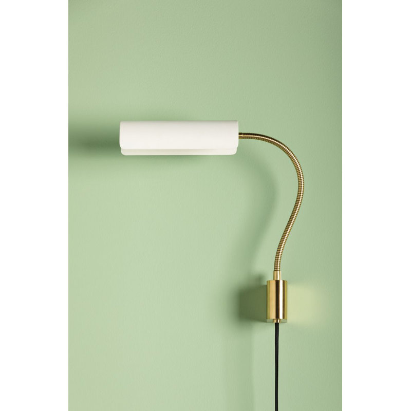 Aged Brass and Soft White Swing Arm Wall Sconce