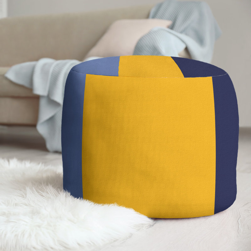 repose-pieds rond 20,5", Bleu / jaune / bleu marine