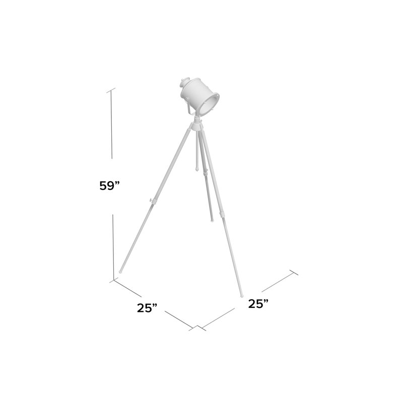 59'' Copper Tripod Floor Lamp