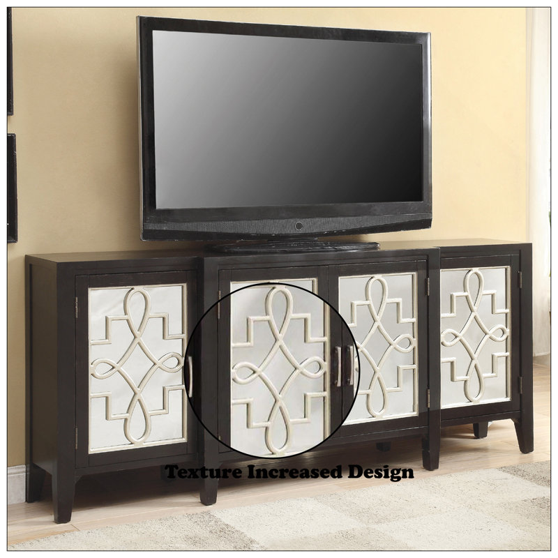 Armoire console au fini noir antique