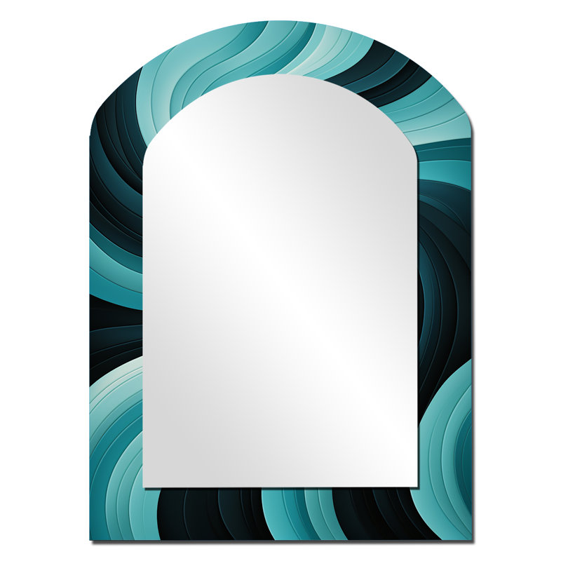 Miroir mural Turquoise, 34 po x 25 po