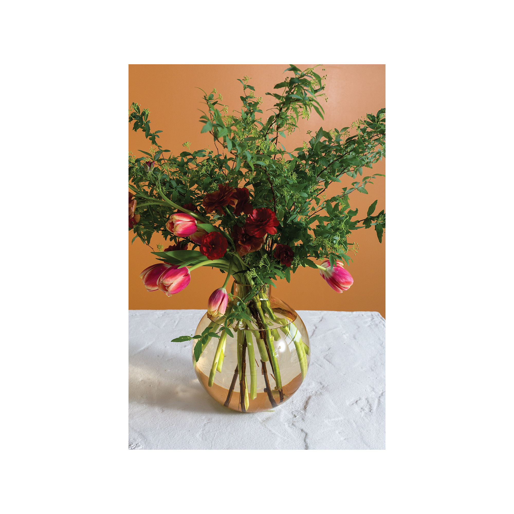 Marajo Handmade Glass Table Vase, 9.5" H x 8.75" W x 8.75" D