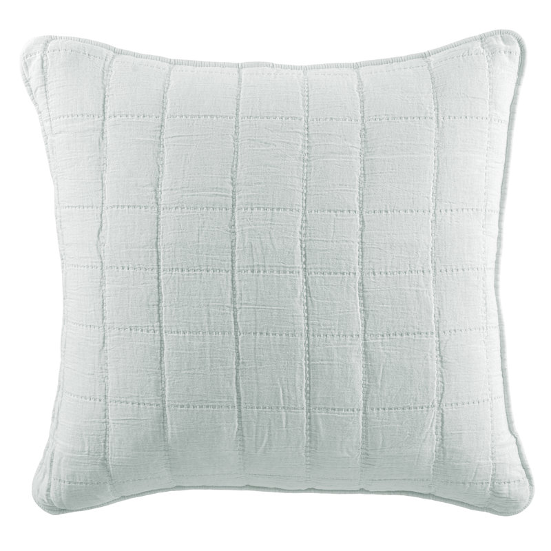 Monet White Quilted Sham, Euro, Sky