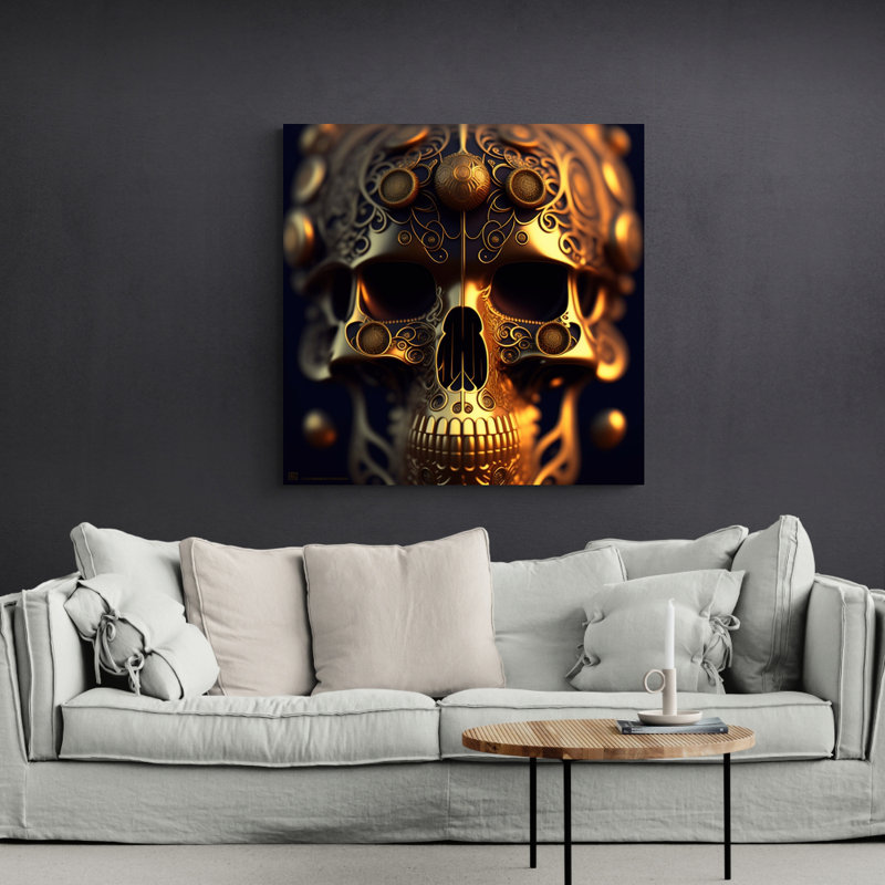 Ornate Cheek's Skull par Stephen Chambers - Photographie sur toile tendue, H 26 po x l 26 po x P 1,5 po