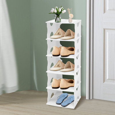 10 Pair Stackable Shoe Rack
