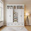 Arbre d'entrée moderne 78,7 po avec banc - armoire de rangement polyvalente avec 5 casiers, 4 portes, 5 tiroirs et tablettes réglables pour le couloir, le salon ou la chambre à coucher, blanc-1135328027