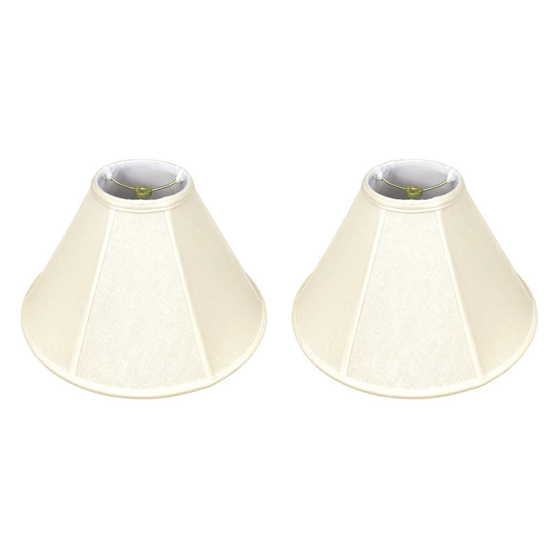 Abat-jour cloche en lin (araignée), Lin coquille d'œuf, H 11,5 po x l 18 po x P 6 po
