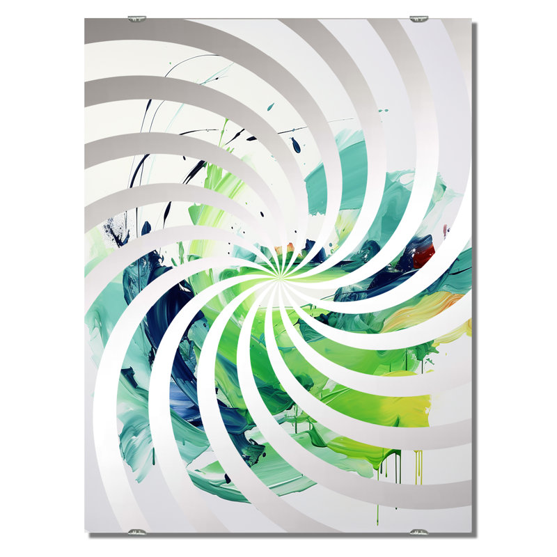 Kowar - Grand miroir mural à peinture abstraite MIR137887, 40 po x 30 po