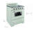 Classic Retro 30" 5 Element 3.9 cu. ft. Freestanding Electric Glass Top Range with Convection Oven-75099051