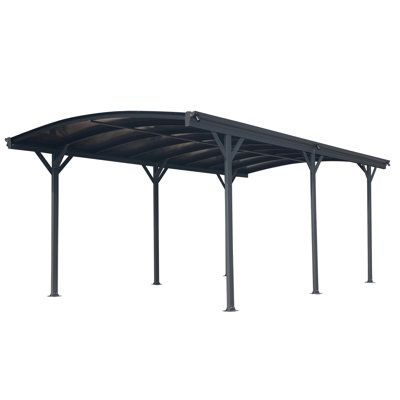 Outdoor Arch Carport with Aluminum Frame & Polycarbonate Roof Panels