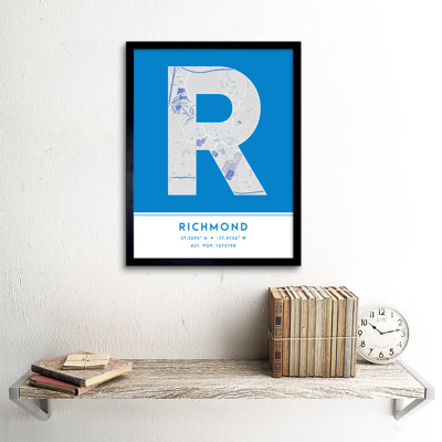 Richmond United States City - Single Picture Frame Typography