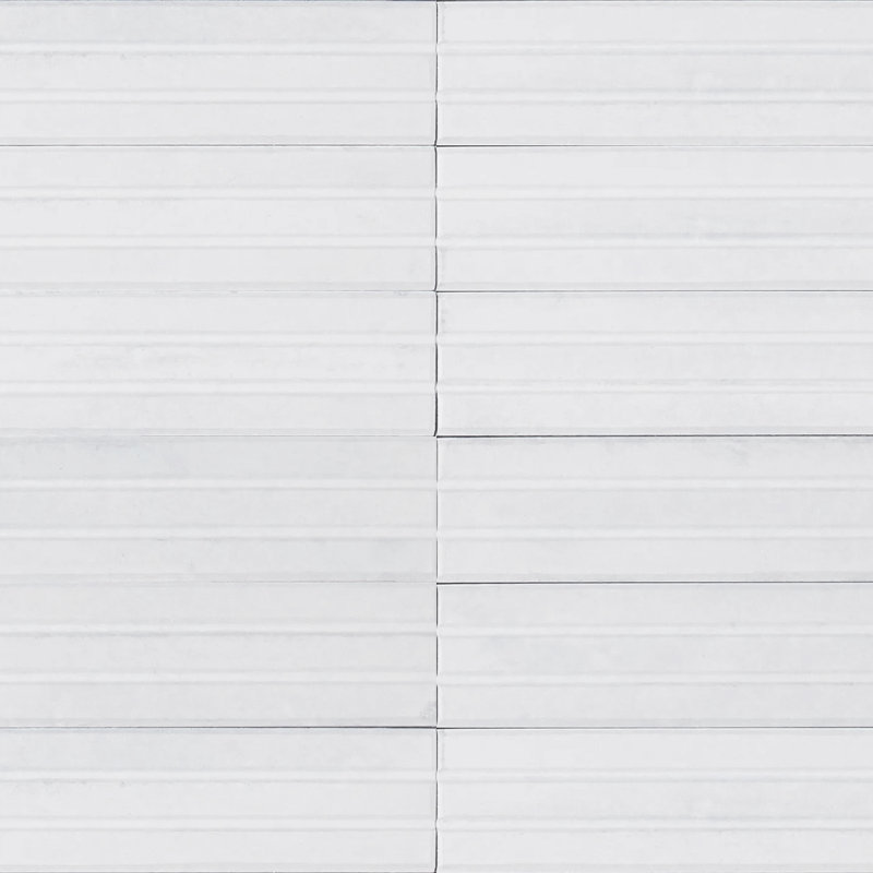 Lucca 2.5" x 9.5" Italian 3D Porcelain Subway Tile, Ivory Off-White