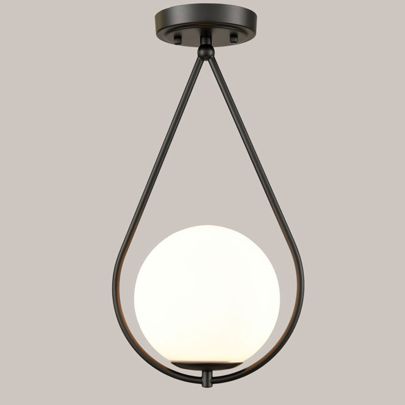 Plafonnier semi-encastré 1 lumière 9,4 po Ratcliff