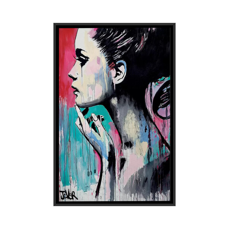 «Peut-être encore» par Loui Jover, reproduction sur toile, H 26 po x l 18 po x P 1,5 po, Toile avec cadre flottant noir