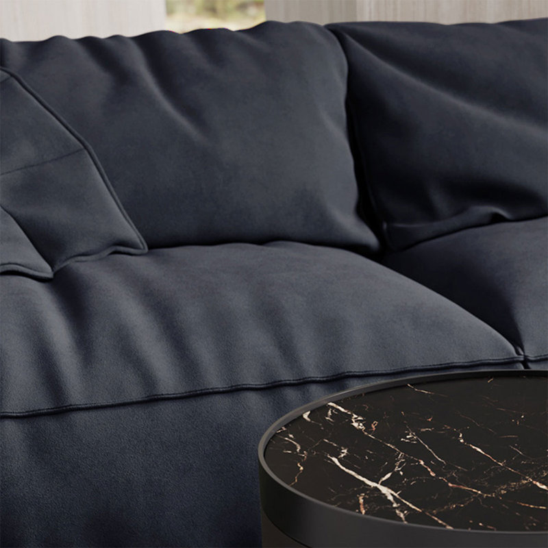 Causeuse-coussin modulaire en polyester bleu, Bleu