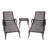 Outdoor Bronze Cast Aluminum Two Chaise Lounges and Table with Adjustable Backrest and Wheels