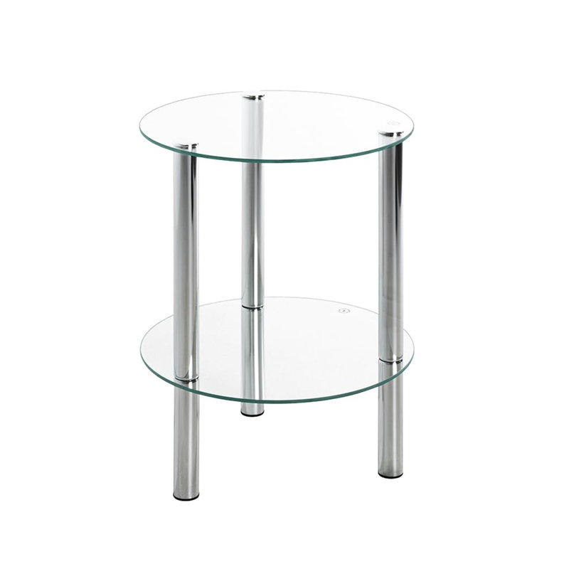 Sheley Glass Top End Table