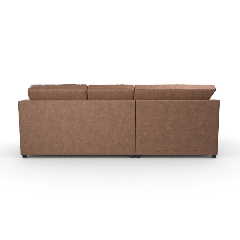 Quincy Corner Sofa, Brown, Left Hand Facing