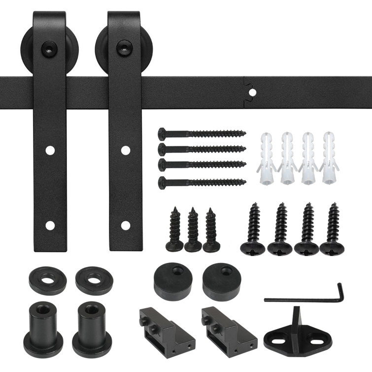 Rustic Sliding Standard Single Track Barn Door Hardware Kit