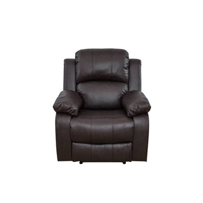 36" Wide Faux Leather Manual Standard Recliner
