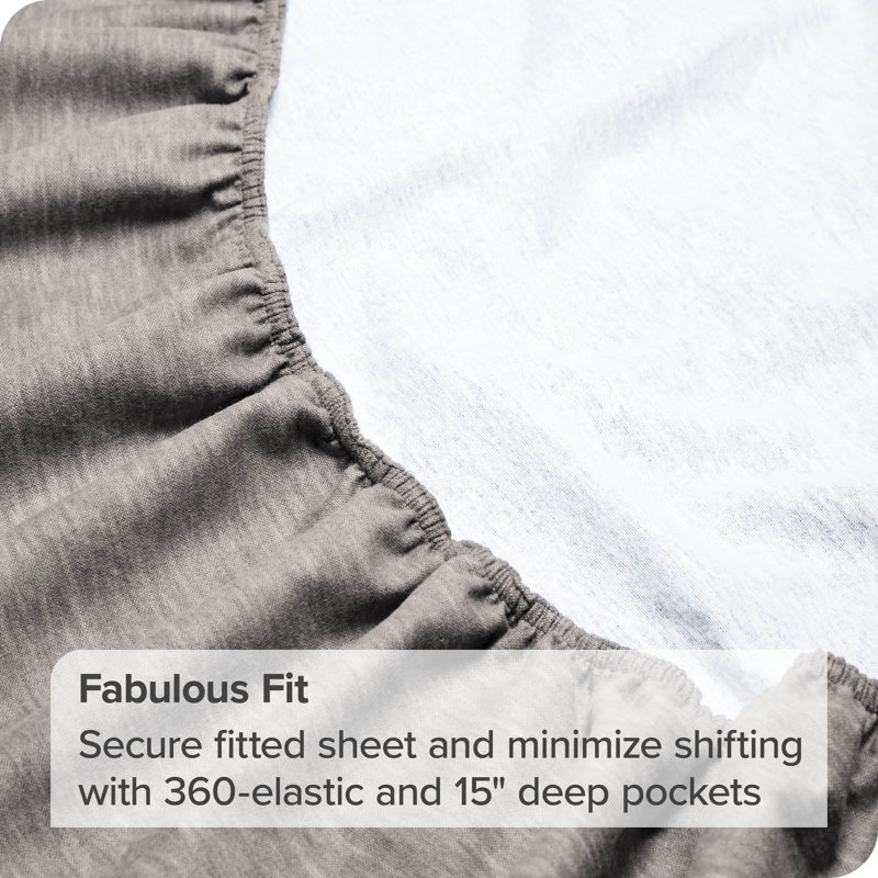 Flannel Machine Woven Sheet Set, Black, Queen Sheet Set with 2 Pillowcases