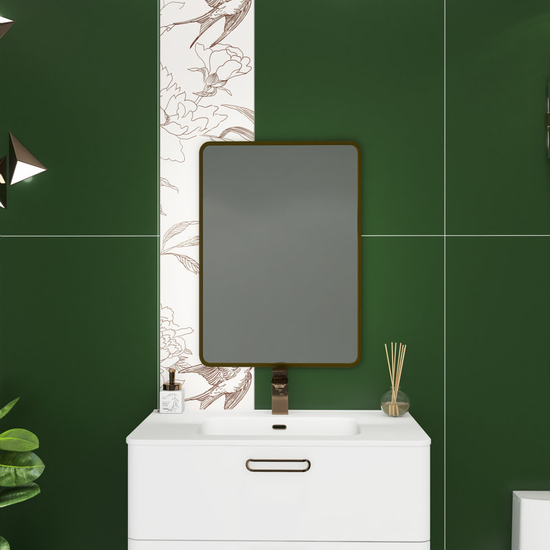 Miroir mural Jokelien, Or, 28 po x 20 po