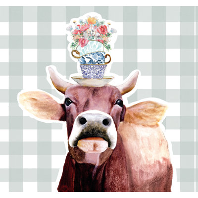 Cow Tea Cups - Painting on Canvas