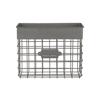 Petit bac à mailles mural avec paniers muraux et rangement pour le courrier Melin